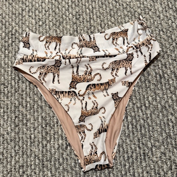 Aerie jungle cat print high-waisted bikini bottom - Picture 2 of 7